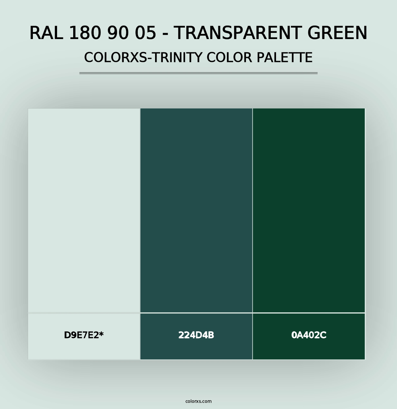 RAL 180 90 05 - Transparent Green - Colorxs Trinity Palette