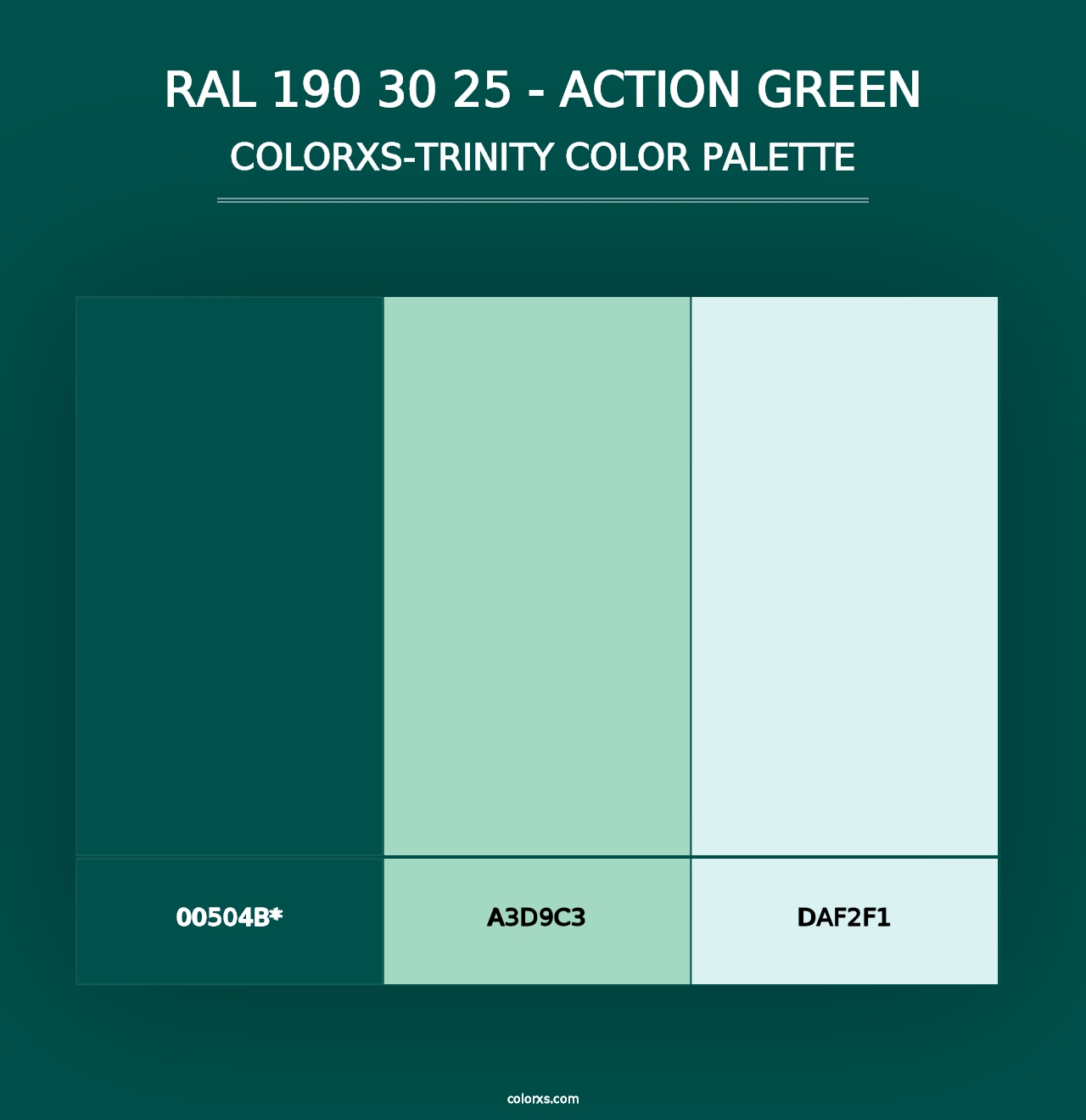 RAL 190 30 25 - Action Green - Colorxs Trinity Palette