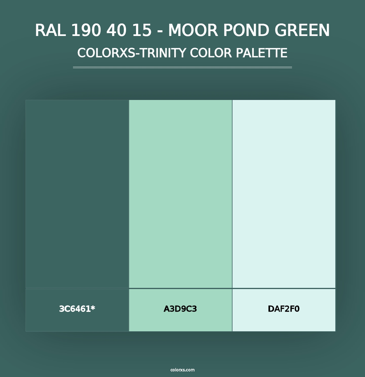 RAL 190 40 15 - Moor Pond Green - Colorxs Trinity Palette