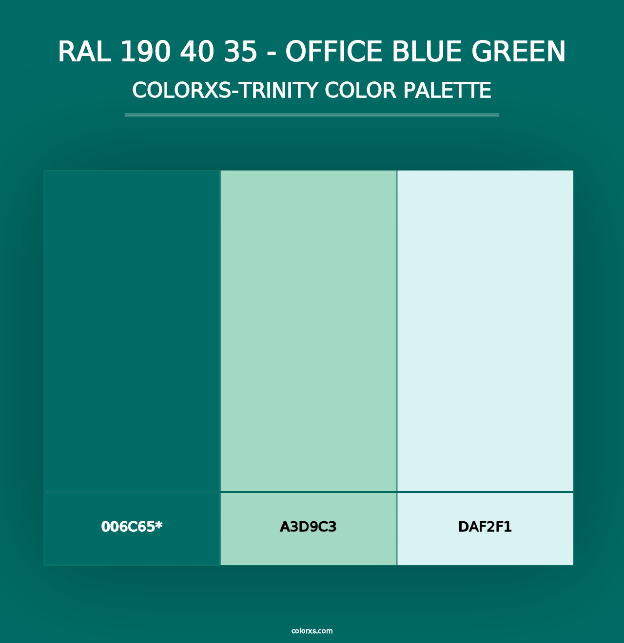 RAL 190 40 35 - Office Blue Green - Colorxs Trinity Palette