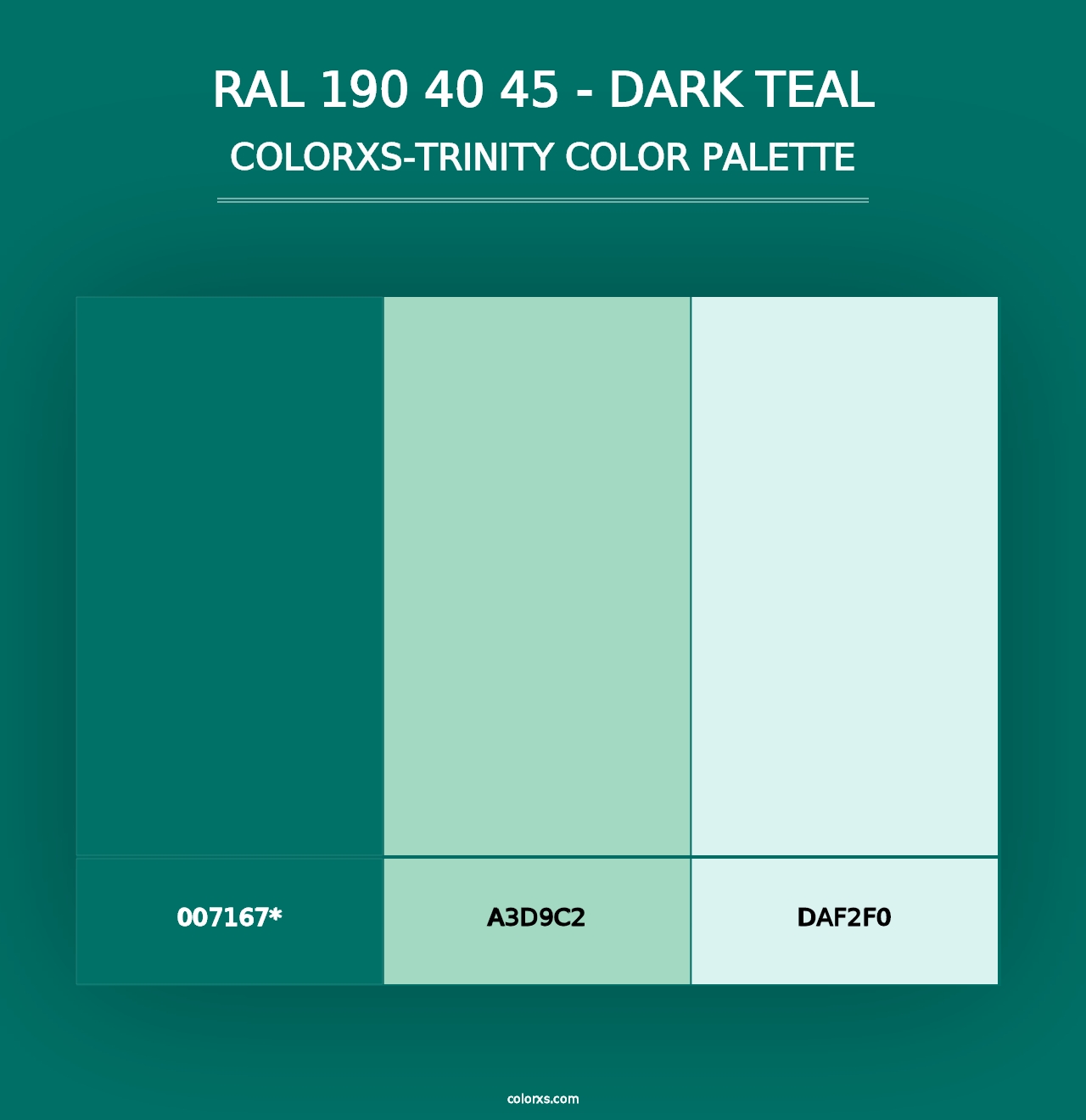 RAL 190 40 45 - Dark Teal - Colorxs Trinity Palette