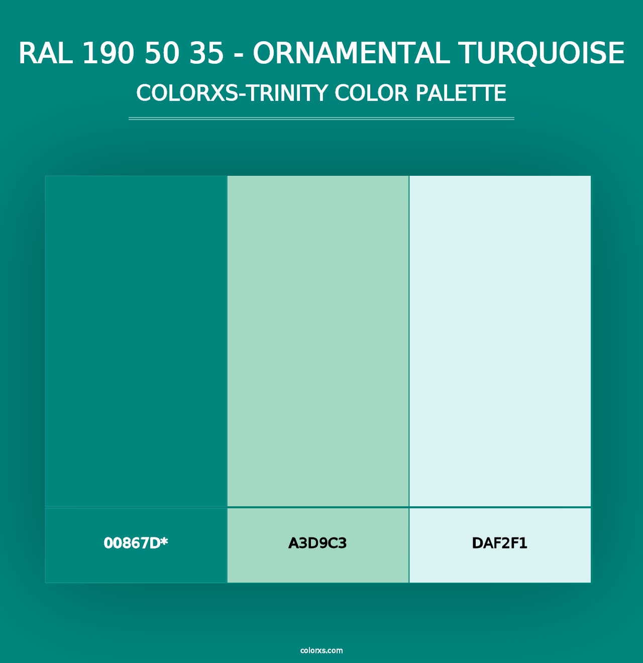 RAL 190 50 35 - Ornamental Turquoise - Colorxs Trinity Palette