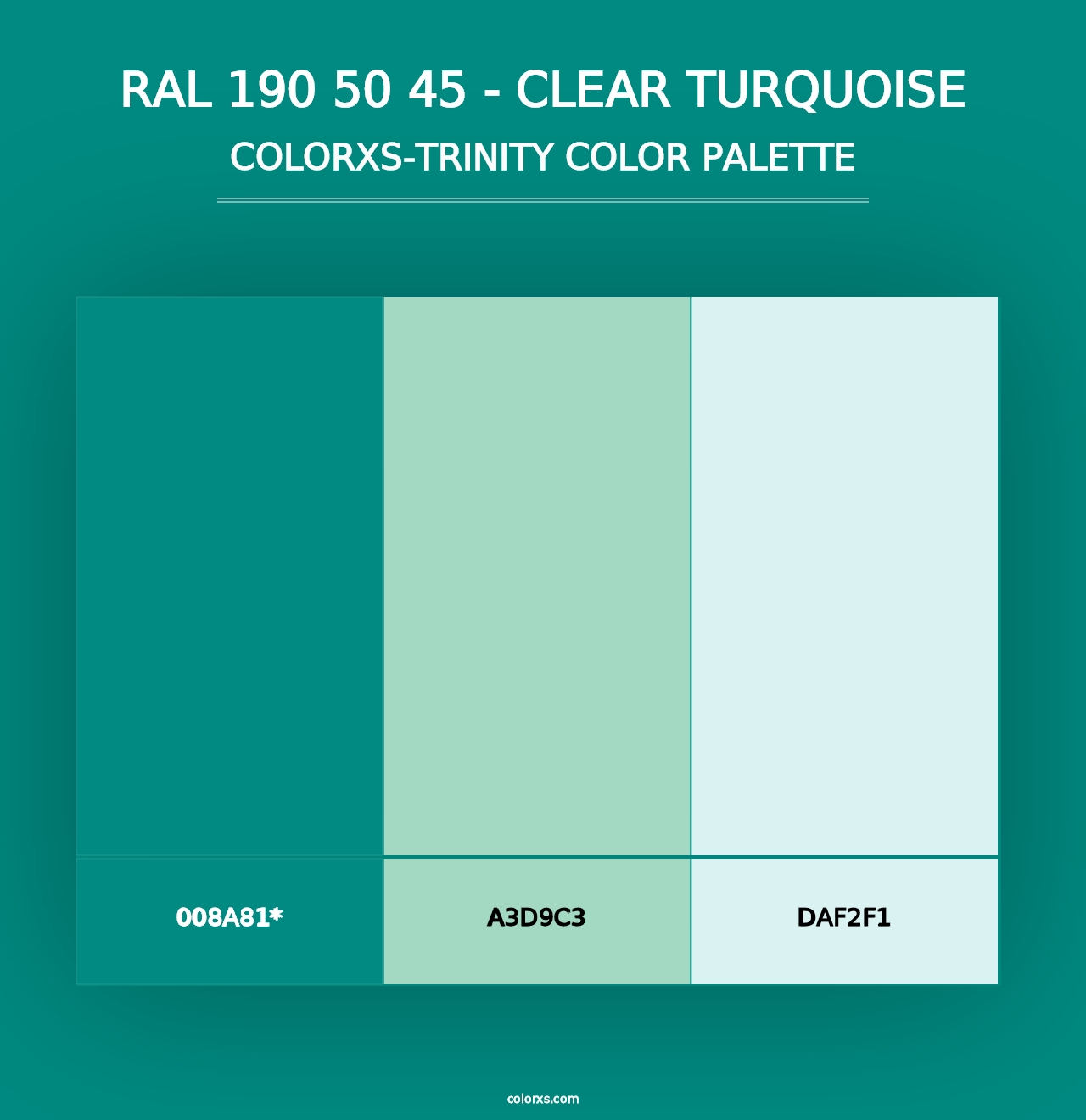 RAL 190 50 45 - Clear Turquoise - Colorxs Trinity Palette