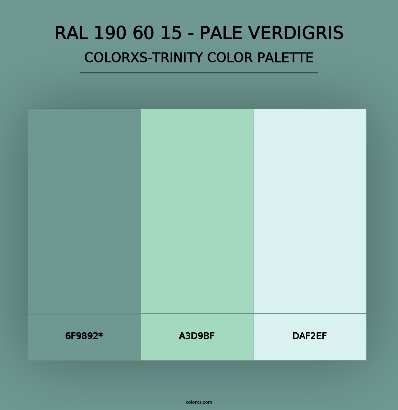 RAL 190 60 15 - Pale Verdigris - Colorxs Trinity Palette