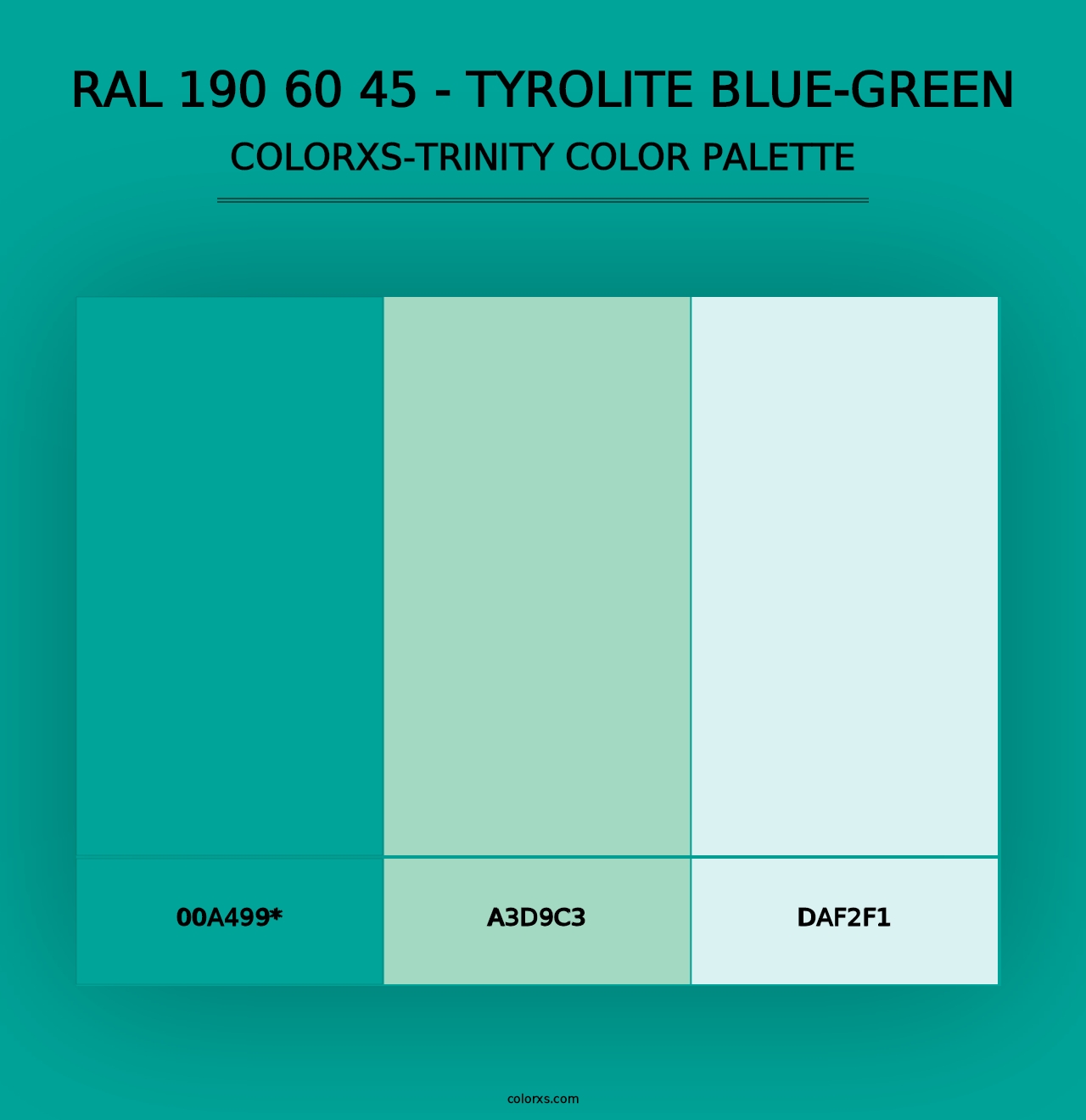 RAL 190 60 45 - Tyrolite Blue-Green - Colorxs Trinity Palette