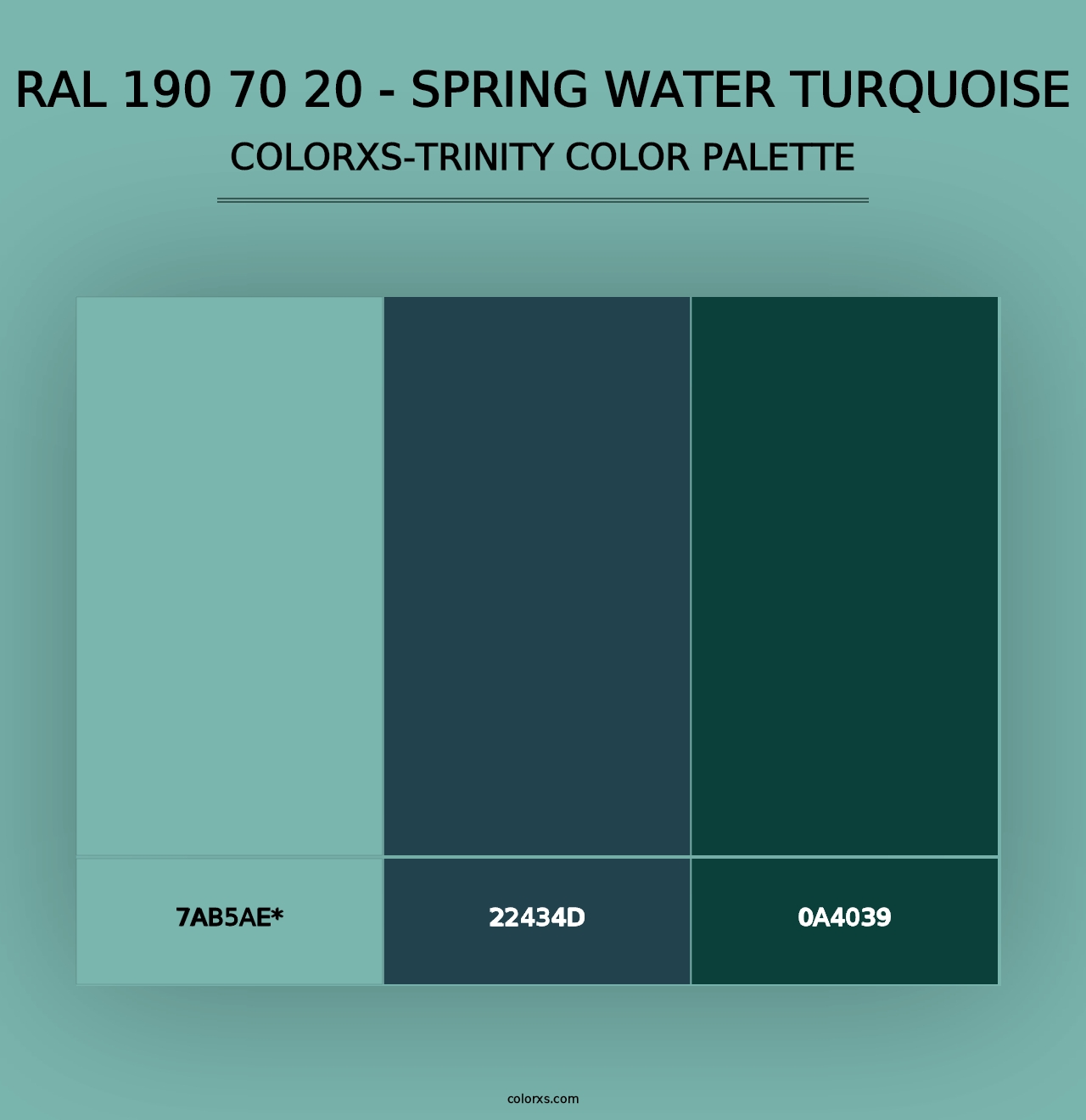 RAL 190 70 20 - Spring Water Turquoise - Colorxs Trinity Palette