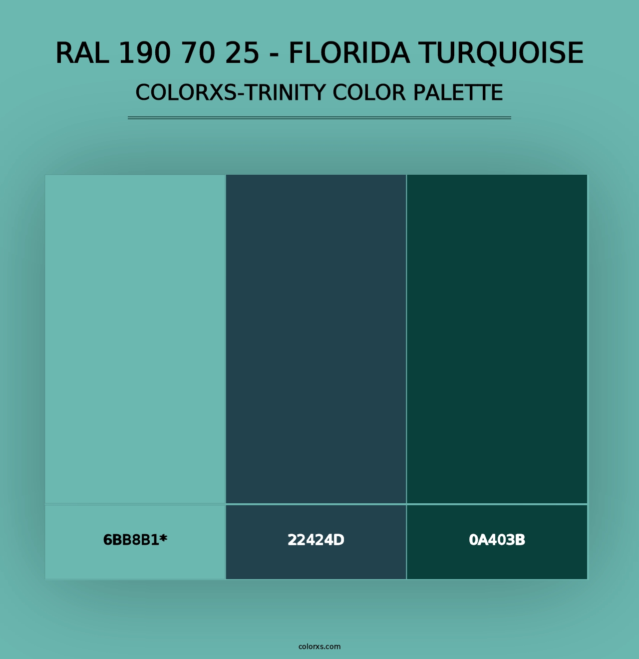 RAL 190 70 25 - Florida Turquoise - Colorxs Trinity Palette