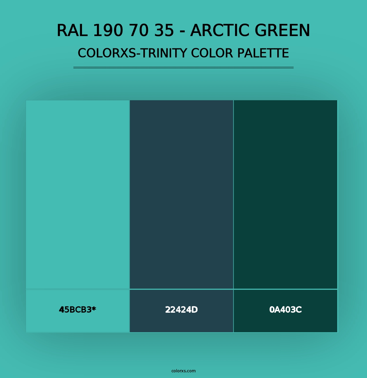 RAL 190 70 35 - Arctic Green - Colorxs Trinity Palette