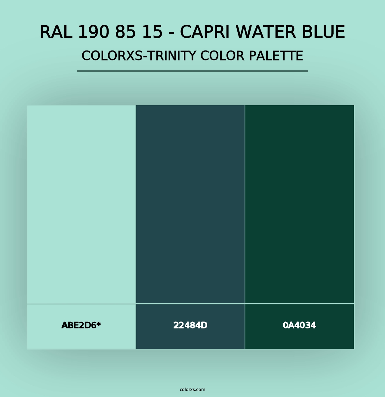 RAL 190 85 15 - Capri Water Blue - Colorxs Trinity Palette