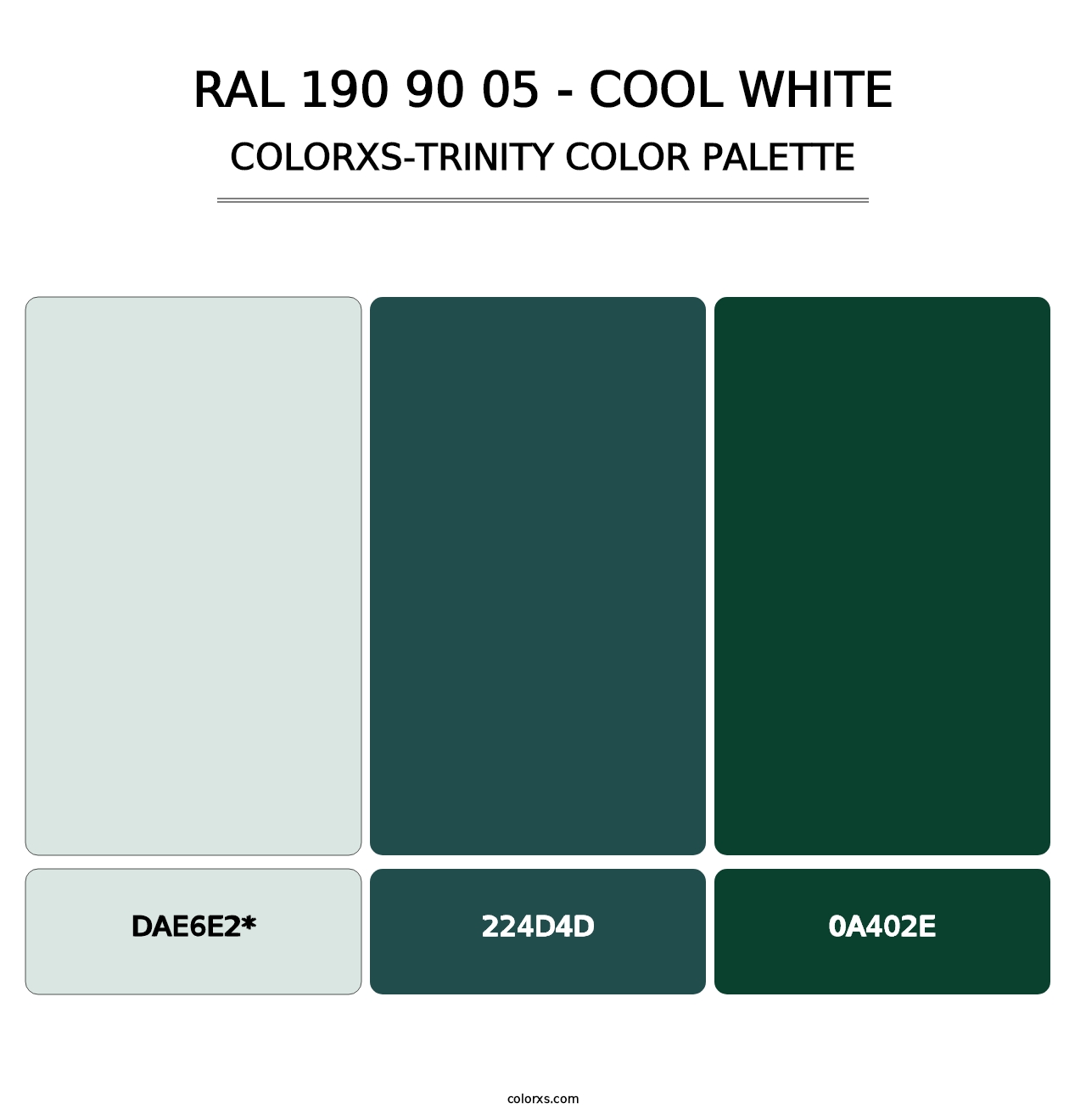 RAL 190 90 05 - Cool White - Colorxs Trinity Palette