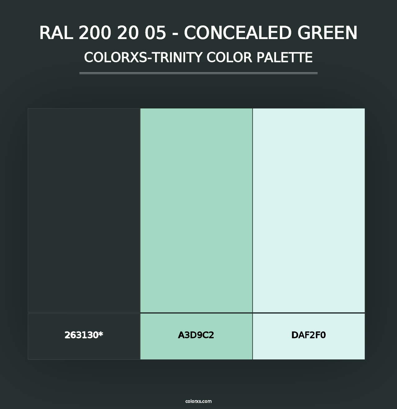 RAL 200 20 05 - Concealed Green - Colorxs Trinity Palette