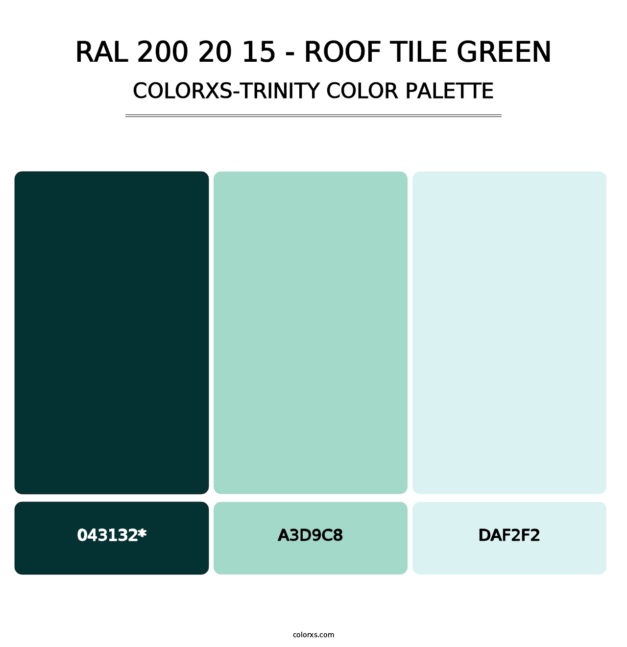 RAL 200 20 15 - Roof Tile Green - Colorxs Trinity Palette