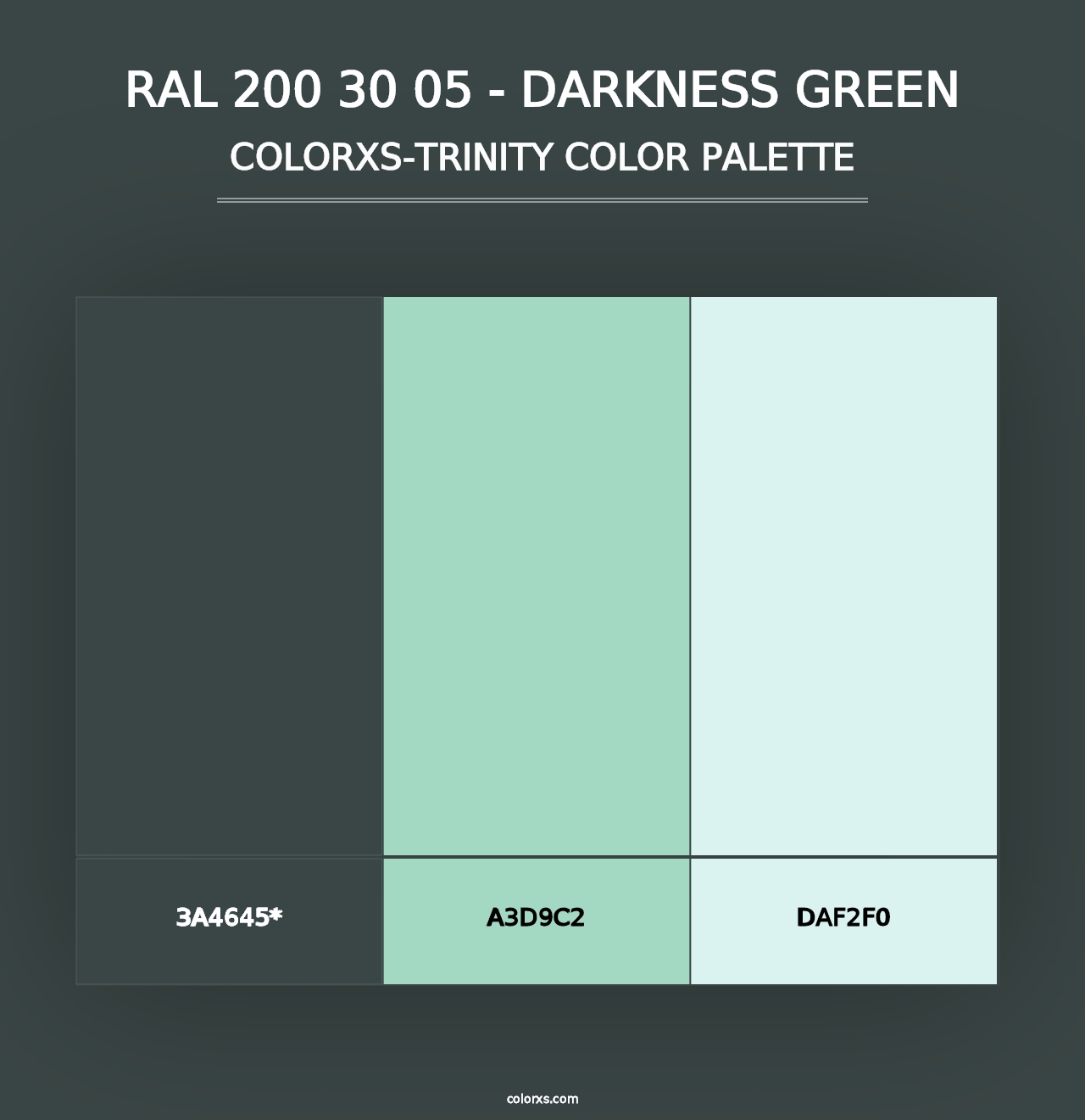 RAL 200 30 05 - Darkness Green - Colorxs Trinity Palette