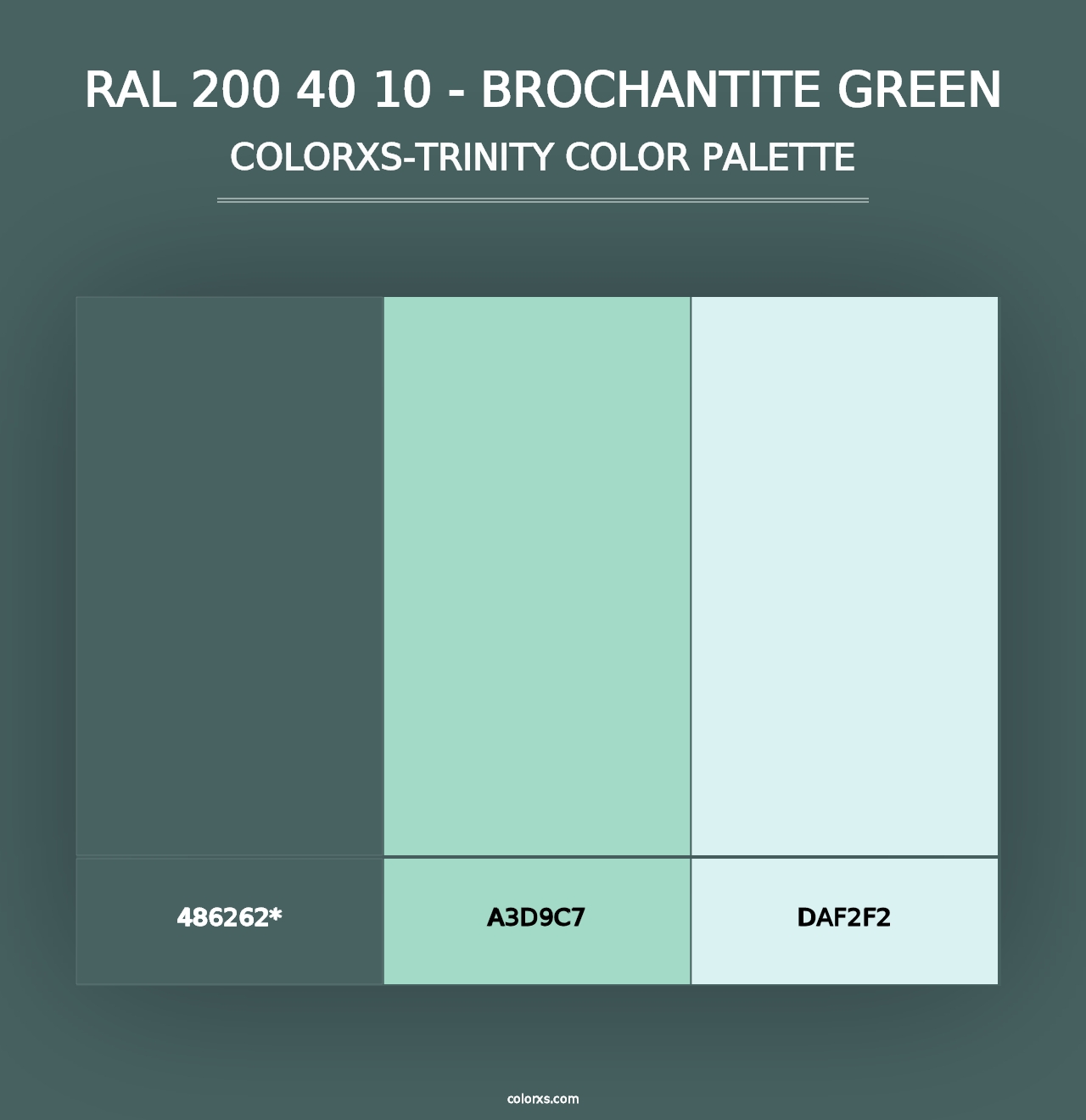 RAL 200 40 10 - Brochantite Green - Colorxs Trinity Palette