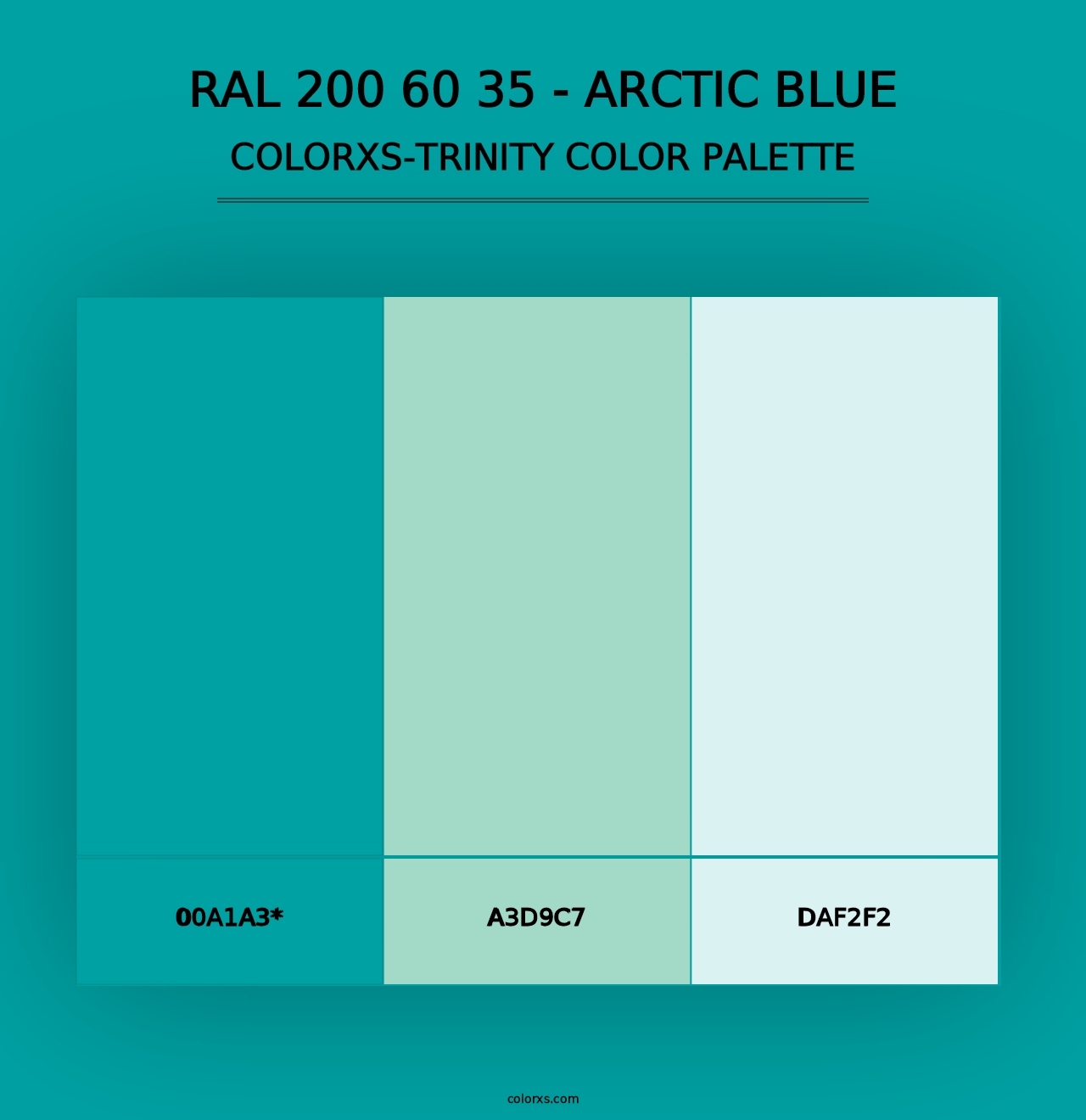 RAL 200 60 35 - Arctic Blue - Colorxs Trinity Palette