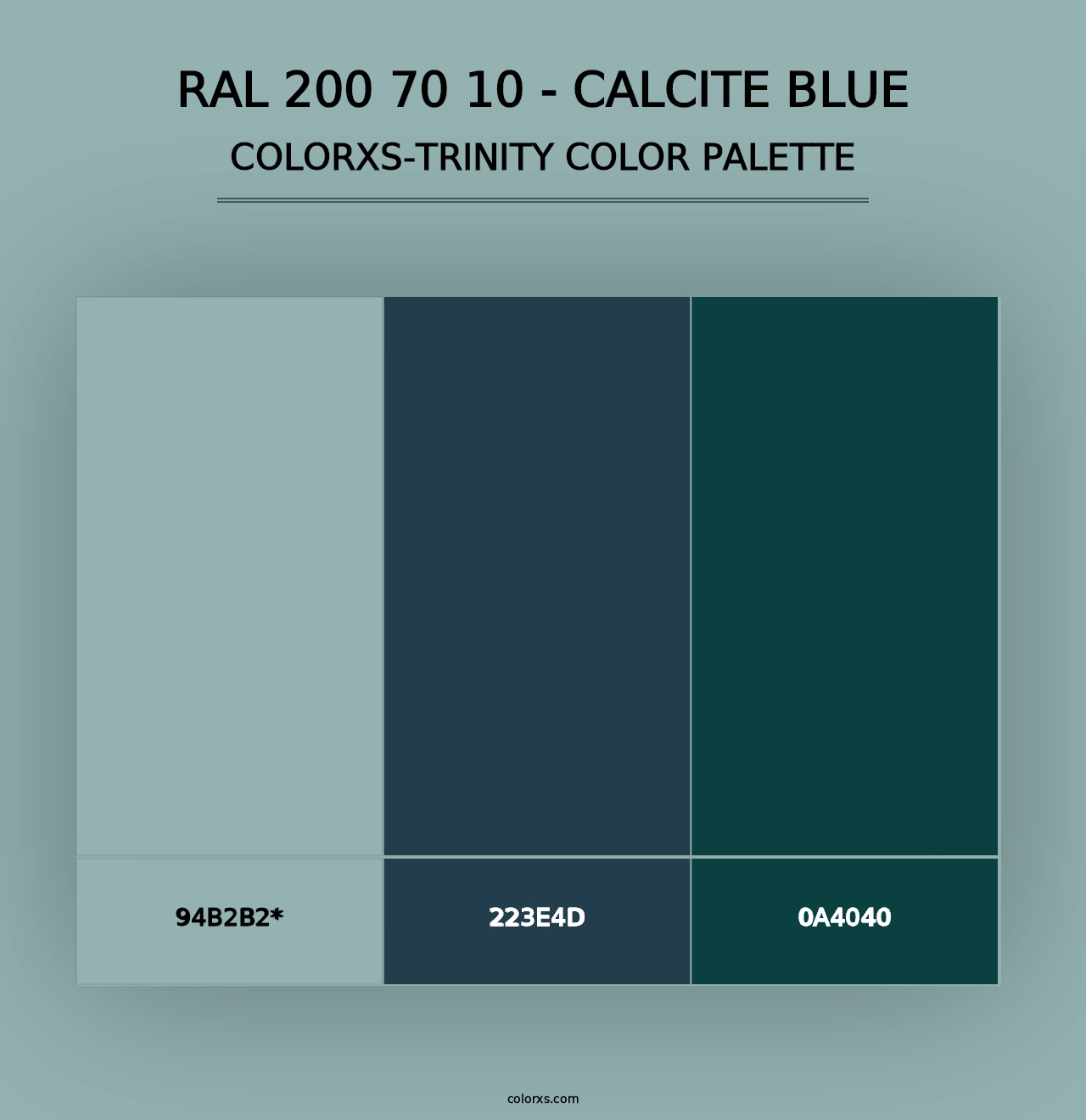 RAL 200 70 10 - Calcite Blue - Colorxs Trinity Palette