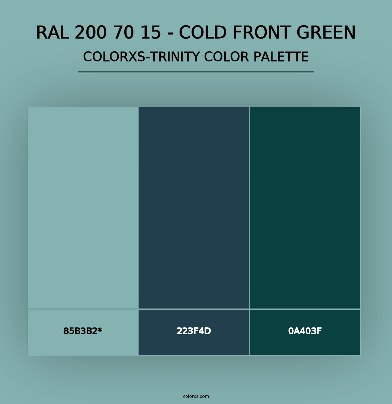 RAL 200 70 15 - Cold Front Green - Colorxs Trinity Palette