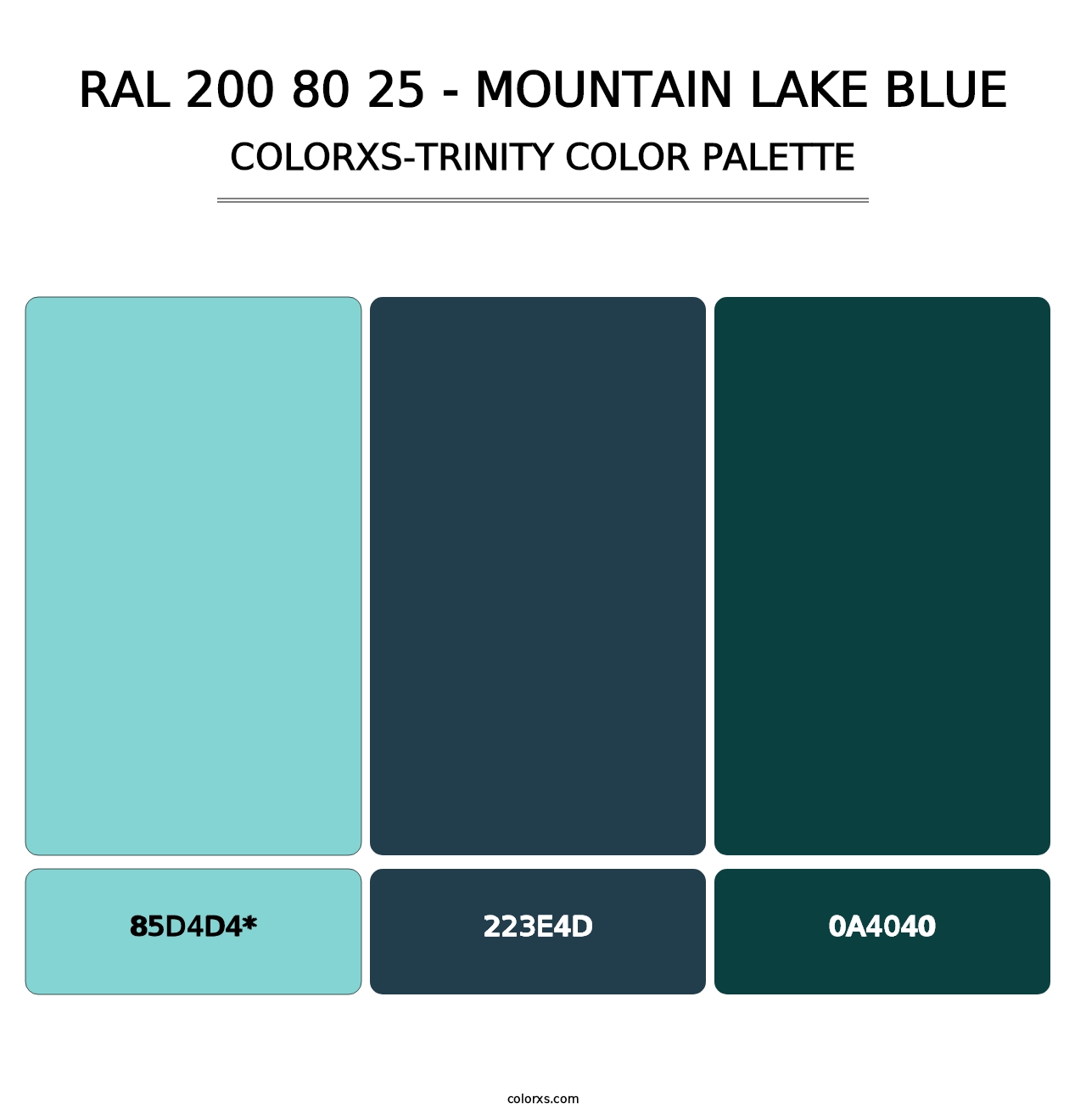 RAL 200 80 25 - Mountain Lake Blue - Colorxs Trinity Palette