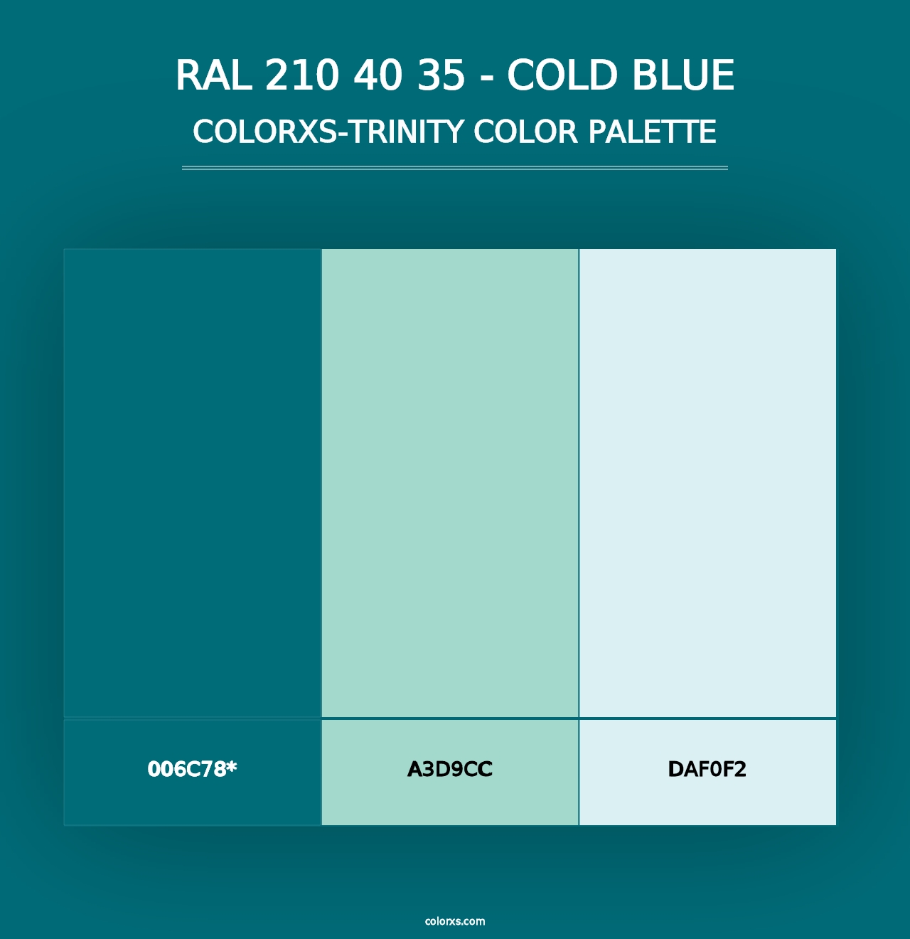 RAL 210 40 35 - Cold Blue - Colorxs Trinity Palette