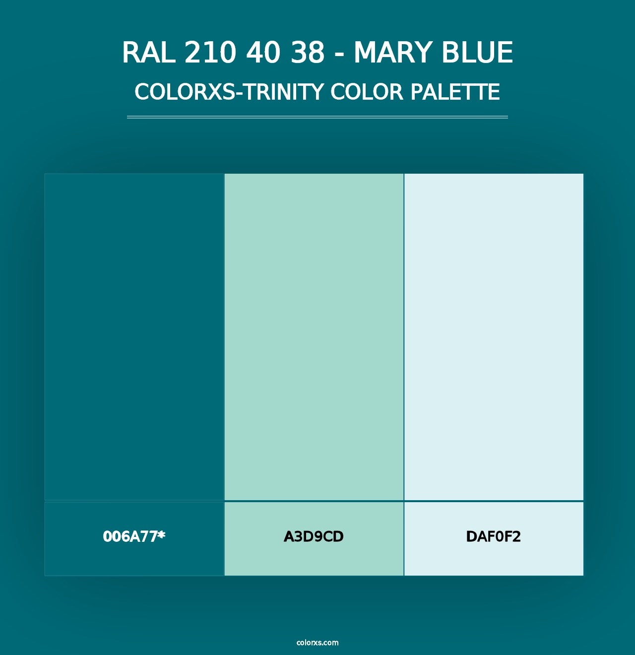 RAL 210 40 38 - Mary Blue - Colorxs Trinity Palette