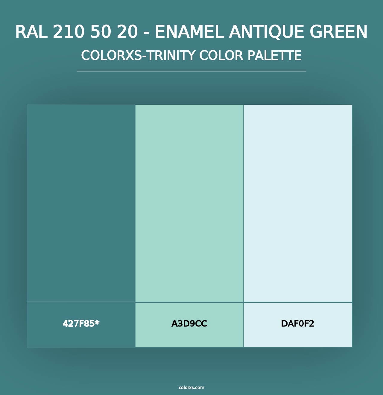 RAL 210 50 20 - Enamel Antique Green - Colorxs Trinity Palette