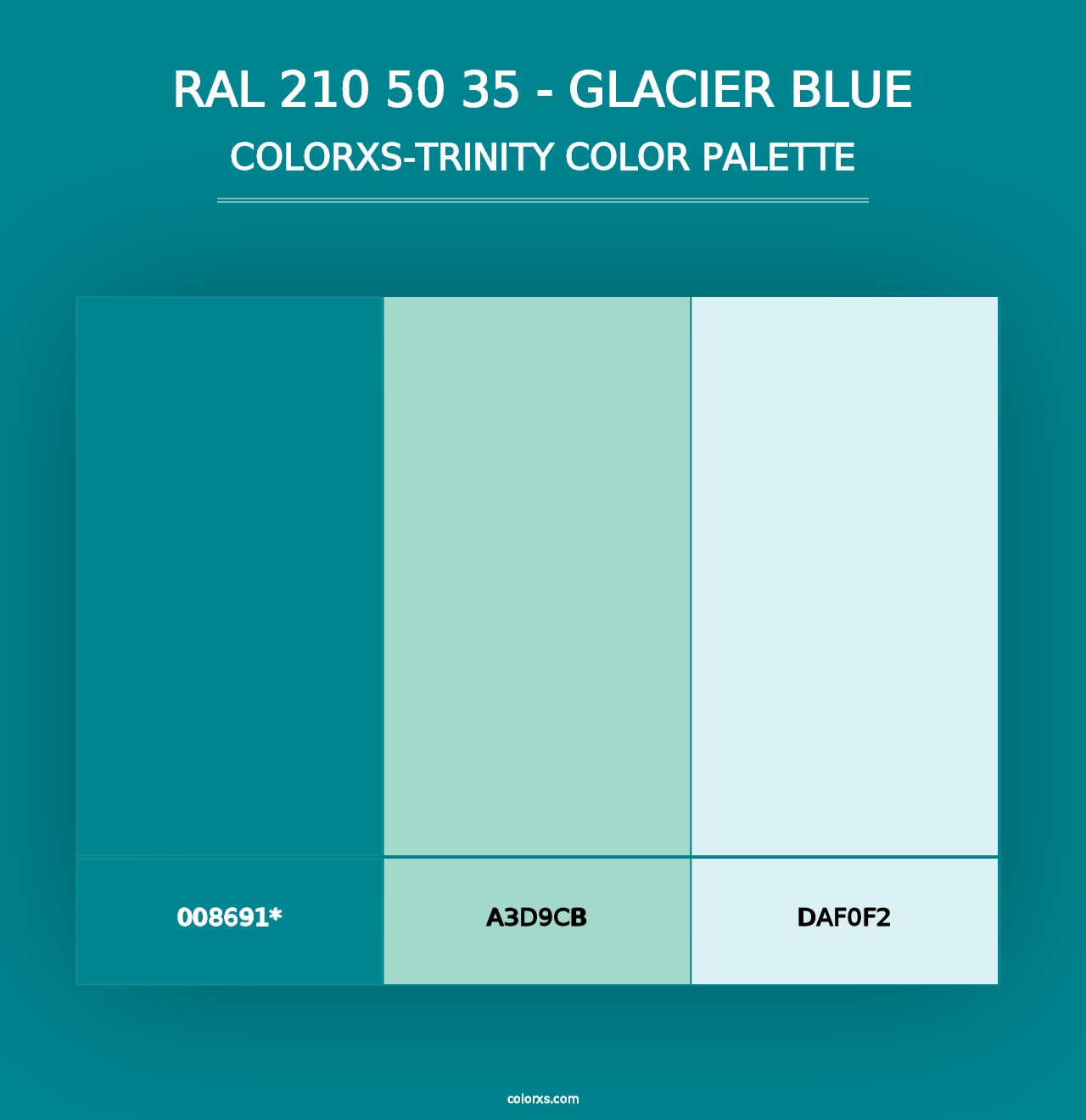 RAL 210 50 35 - Glacier Blue - Colorxs Trinity Palette