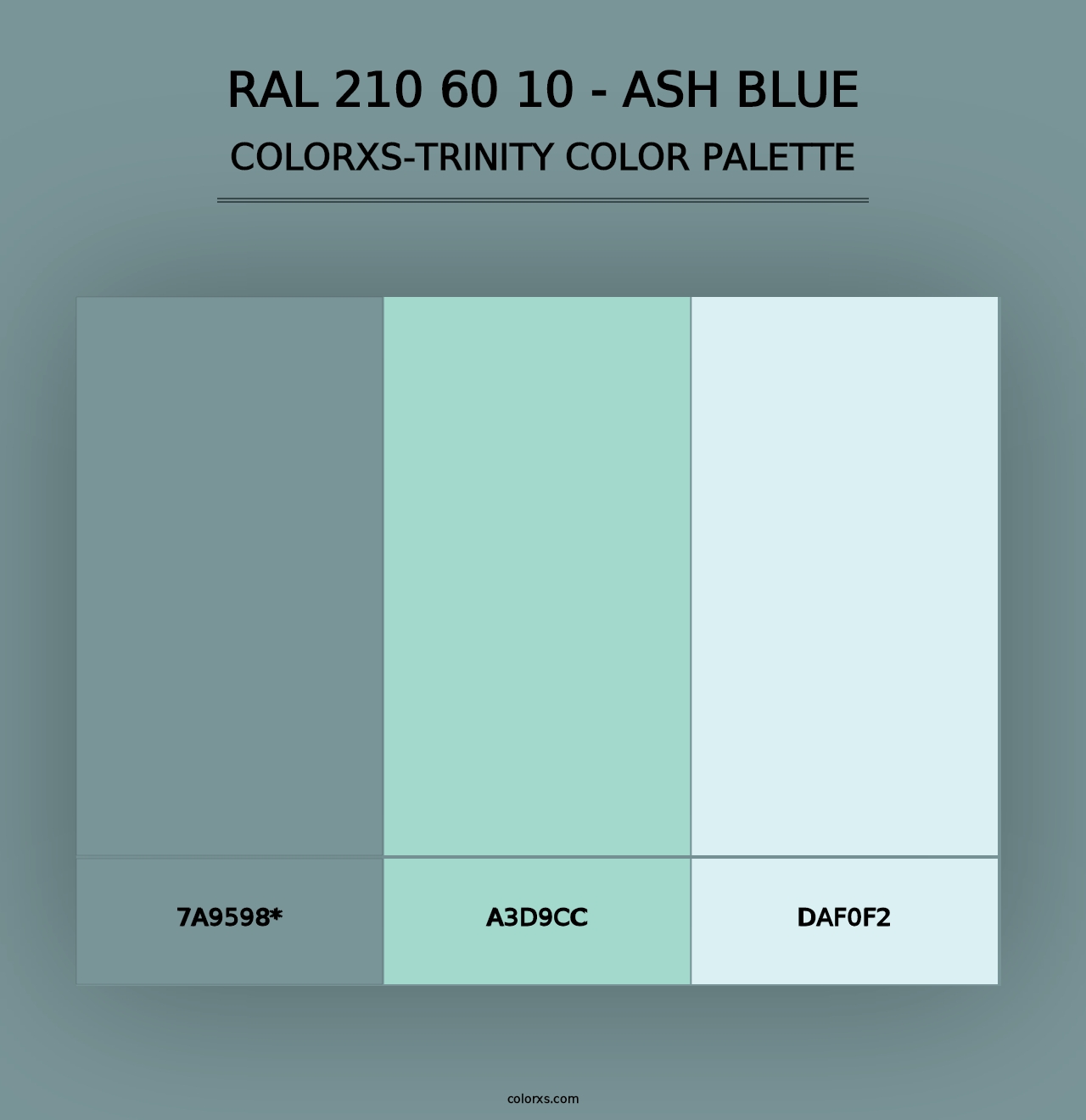 RAL 210 60 10 - Ash Blue - Colorxs Trinity Palette