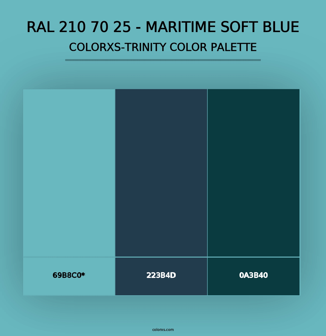 RAL 210 70 25 - Maritime Soft Blue - Colorxs Trinity Palette