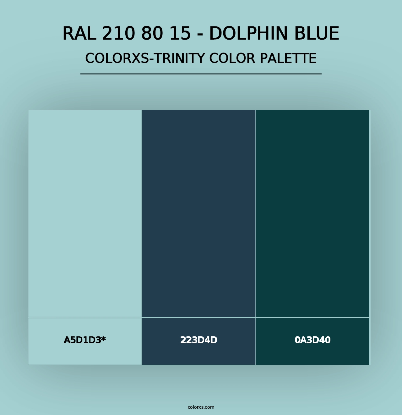 RAL 210 80 15 - Dolphin Blue - Colorxs Trinity Palette