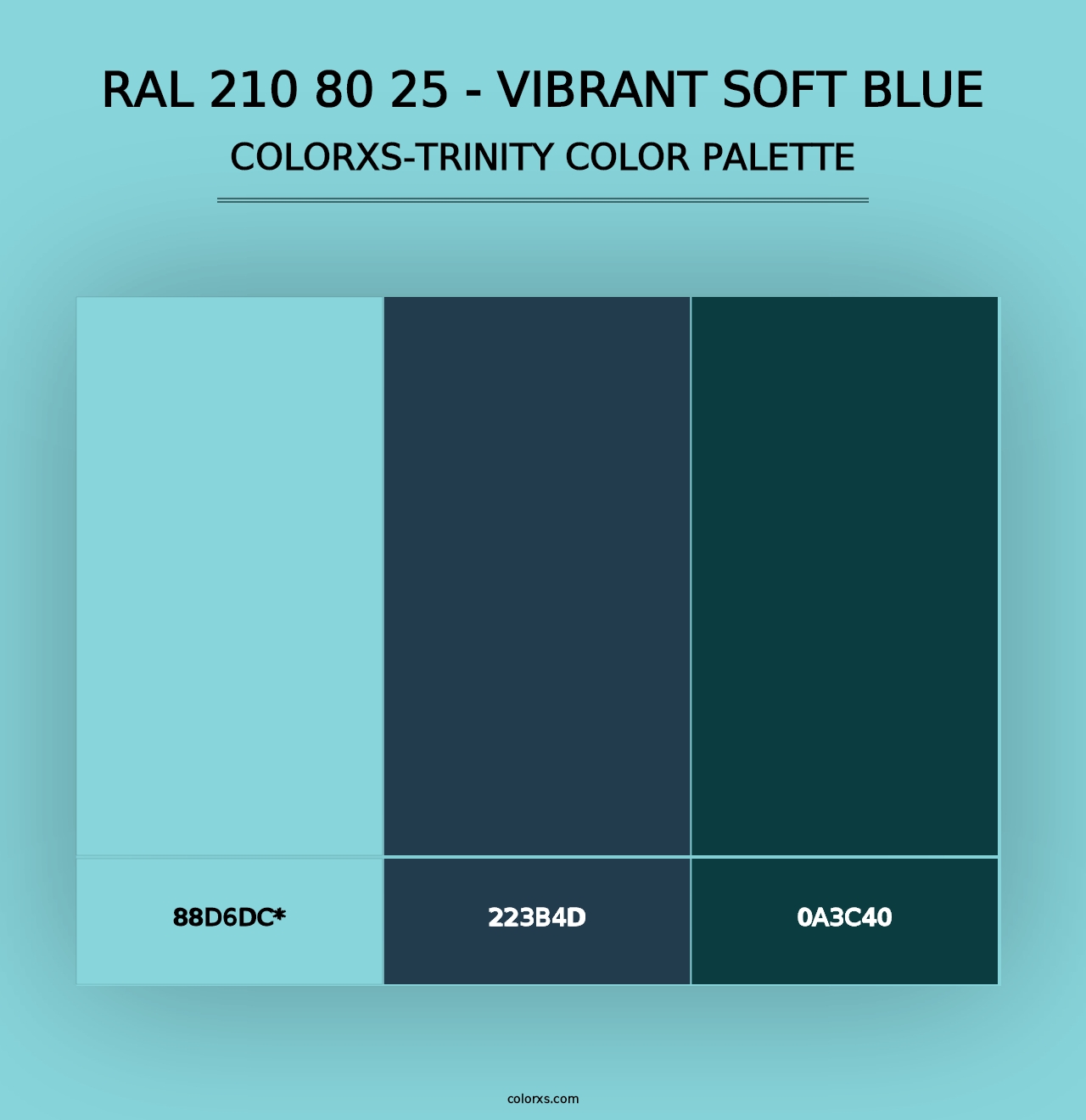 RAL 210 80 25 - Vibrant Soft Blue - Colorxs Trinity Palette