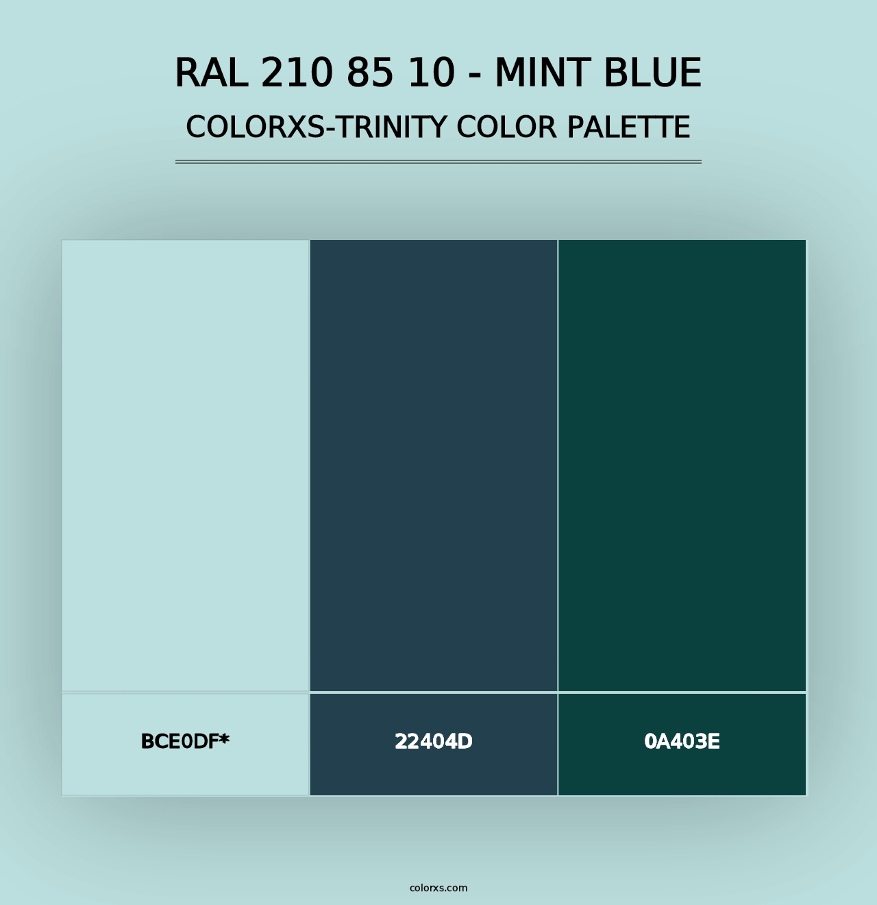 RAL 210 85 10 - Mint Blue - Colorxs Trinity Palette