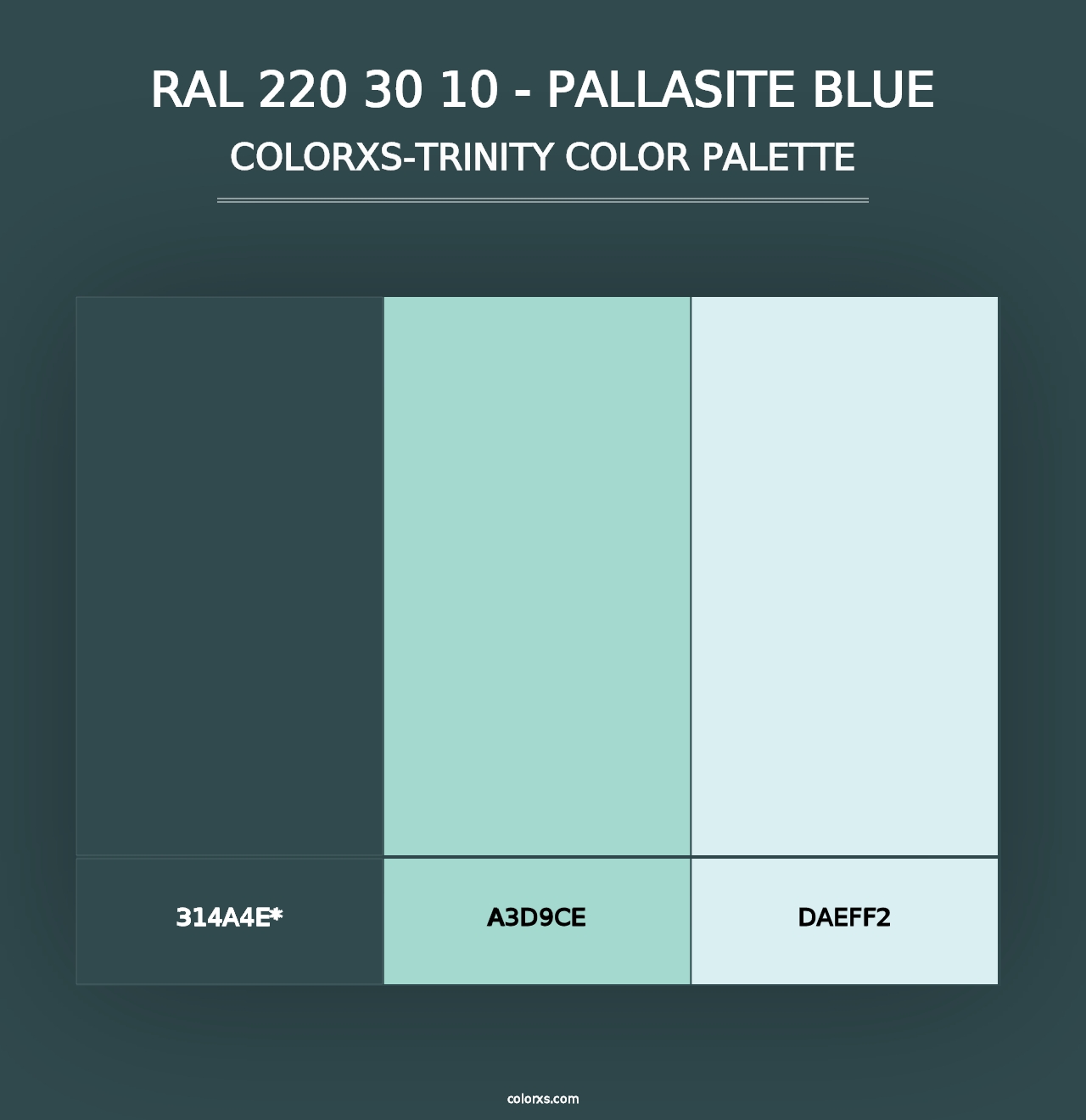 RAL 220 30 10 - Pallasite Blue - Colorxs Trinity Palette