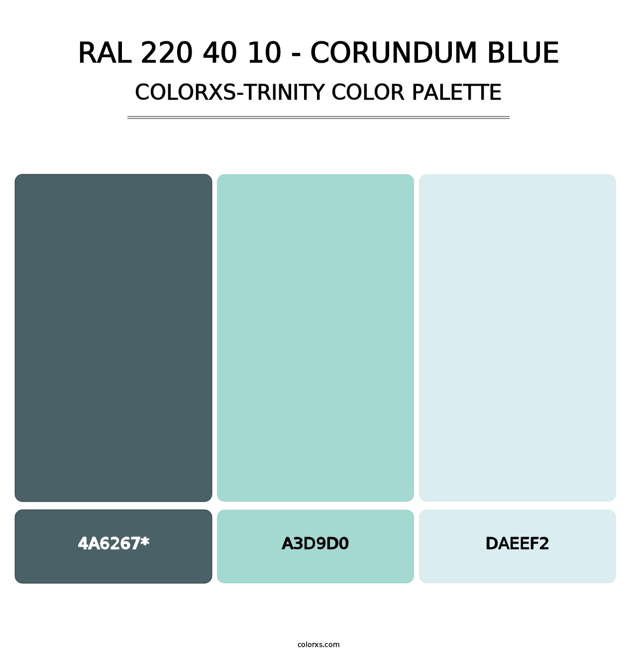 RAL 220 40 10 - Corundum Blue - Colorxs Trinity Palette