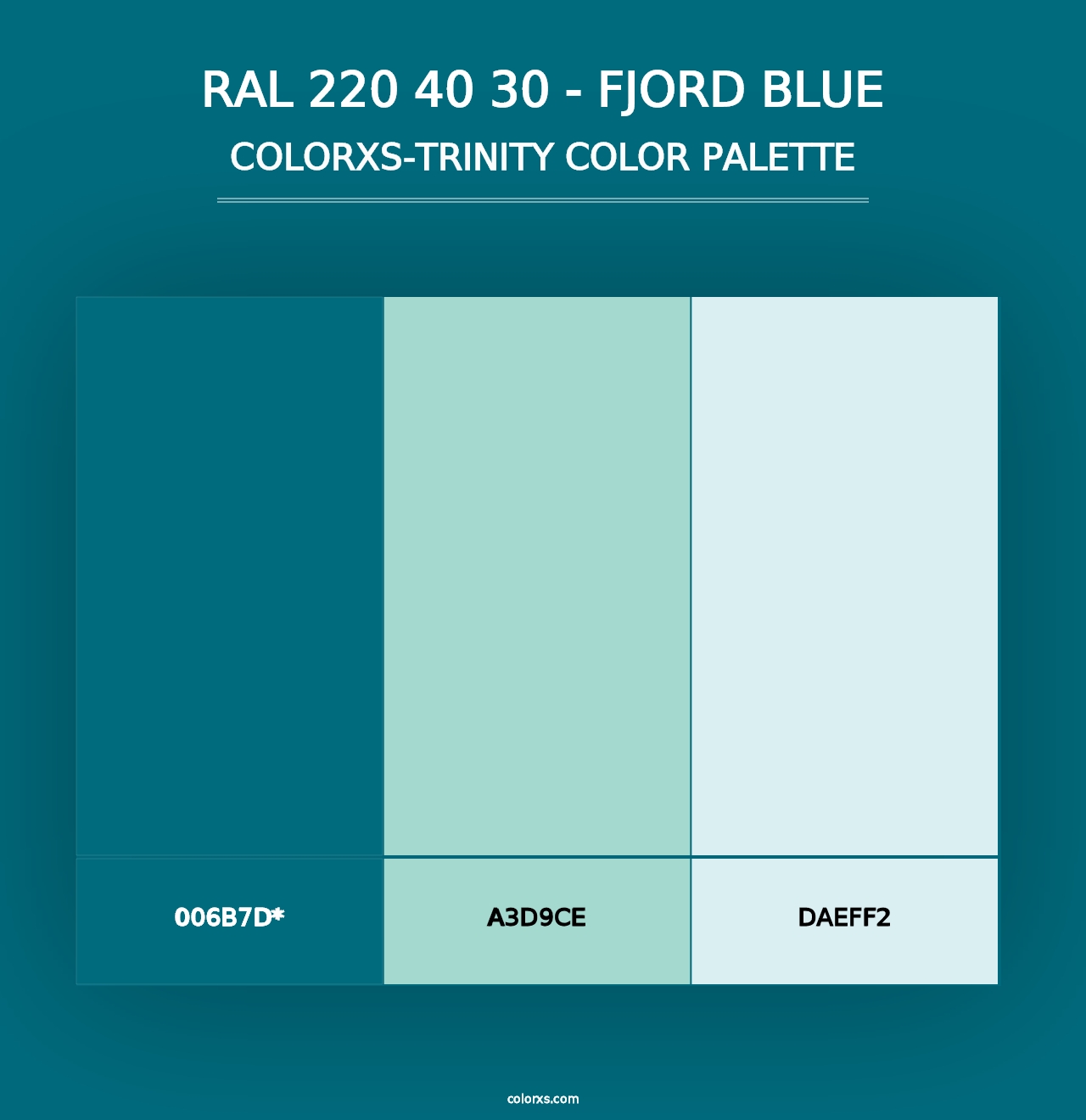 RAL 220 40 30 - Fjord Blue - Colorxs Trinity Palette