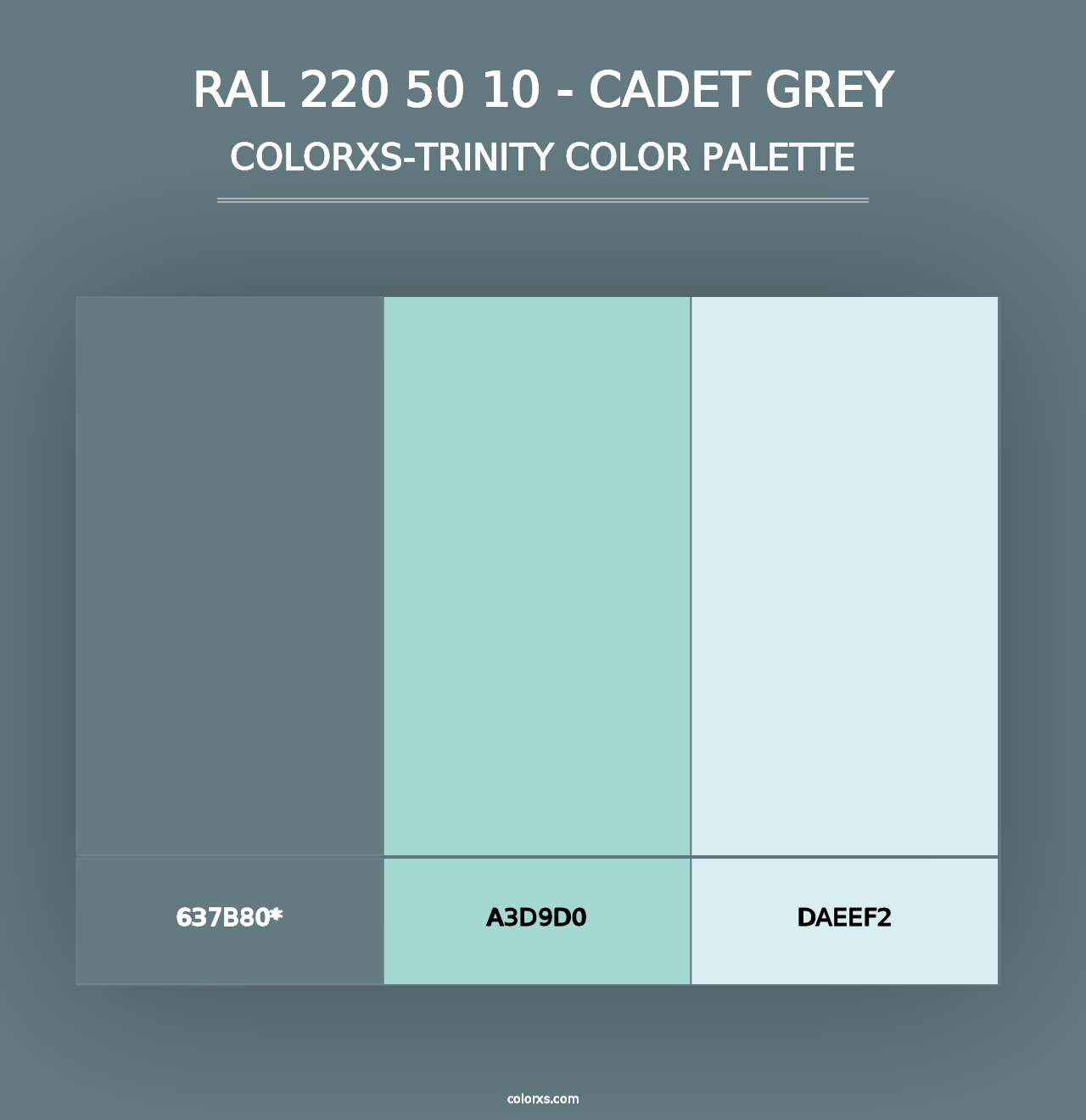 RAL 220 50 10 - Cadet Grey - Colorxs Trinity Palette