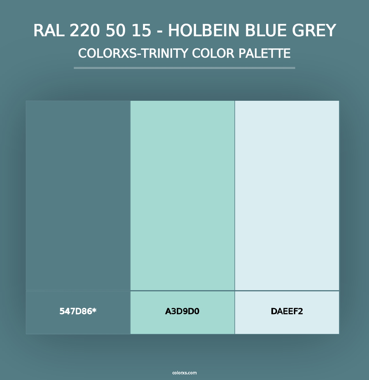 RAL 220 50 15 - Holbein Blue Grey - Colorxs Trinity Palette