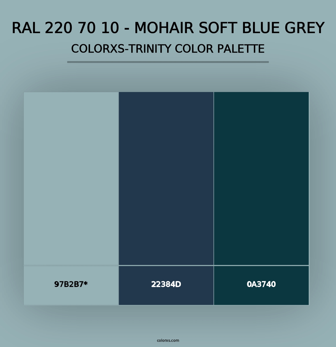 RAL 220 70 10 - Mohair Soft Blue Grey - Colorxs Trinity Palette