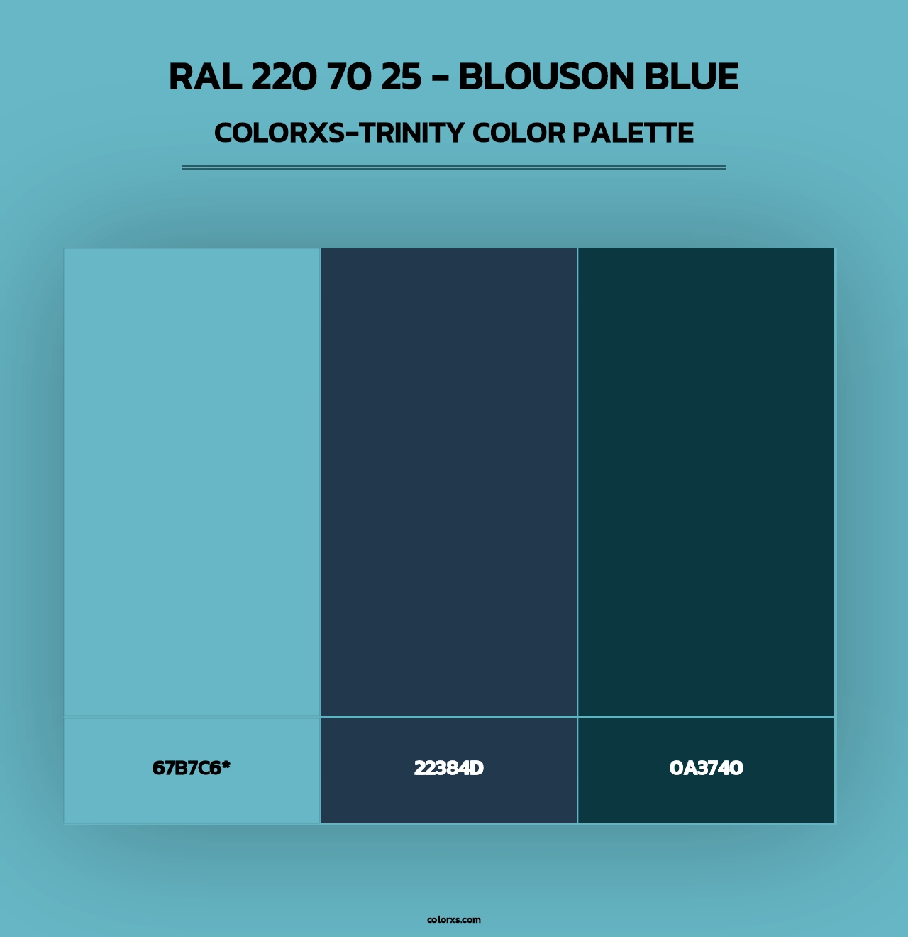 RAL 220 70 25 - Blouson Blue - Colorxs Trinity Palette