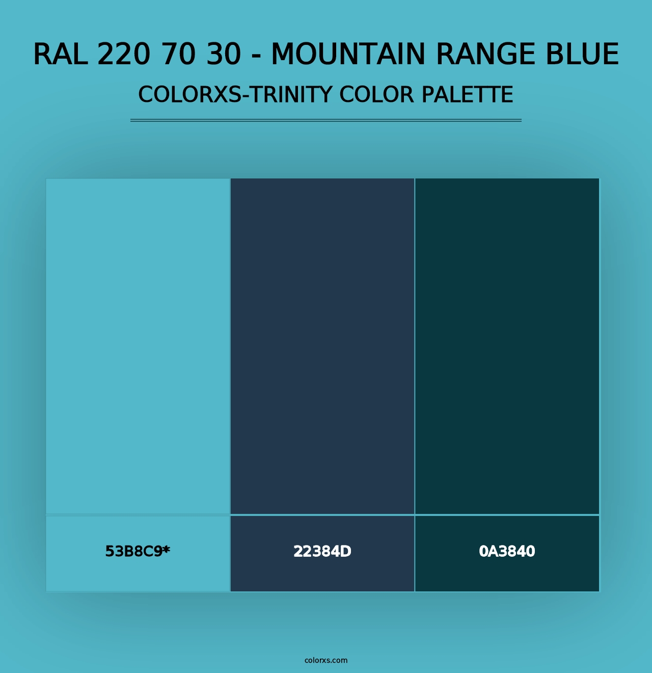 RAL 220 70 30 - Mountain Range Blue - Colorxs Trinity Palette