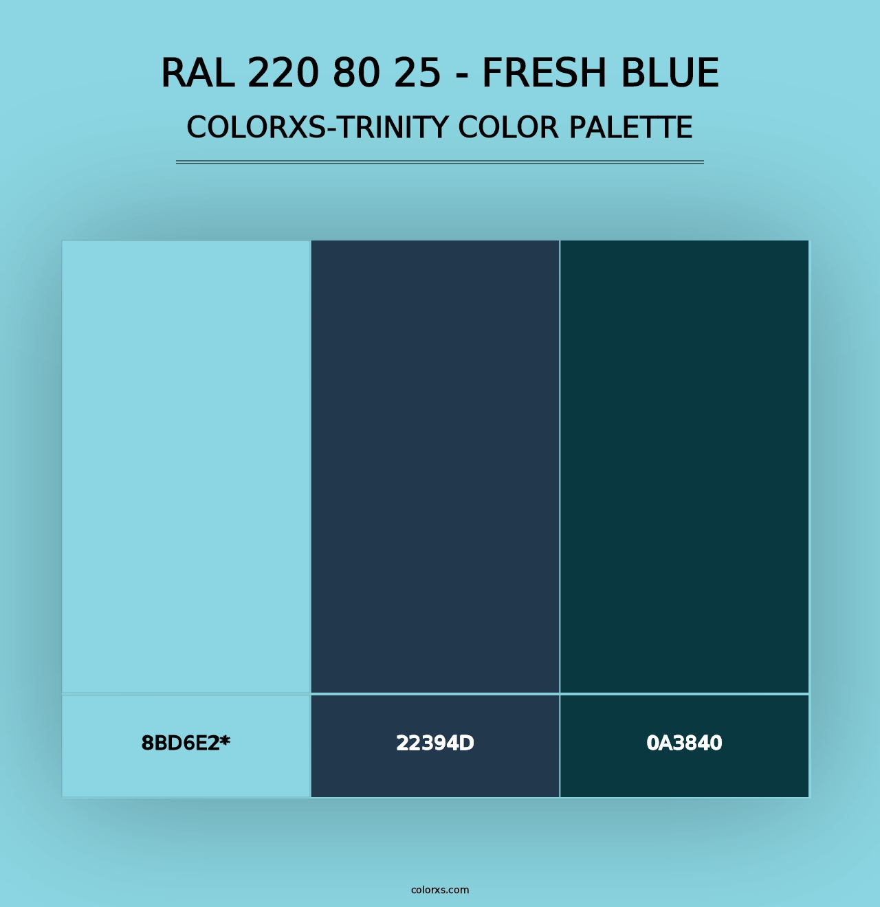 RAL 220 80 25 - Fresh Blue - Colorxs Trinity Palette