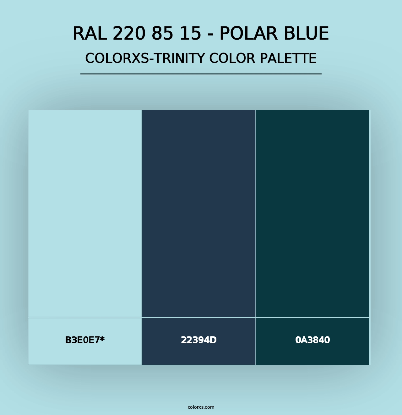 RAL 220 85 15 - Polar Blue - Colorxs Trinity Palette