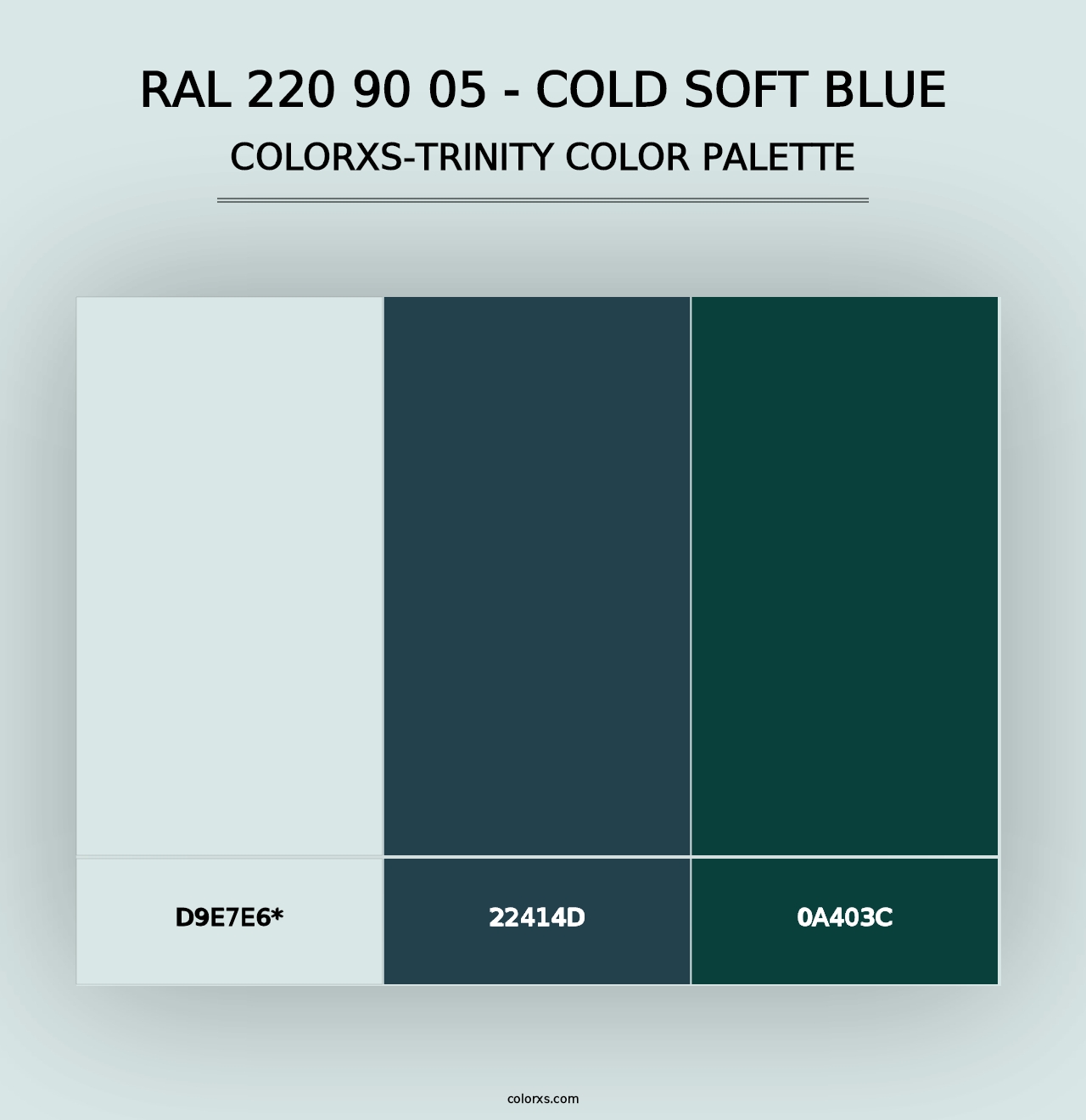 RAL 220 90 05 - Cold Soft Blue - Colorxs Trinity Palette