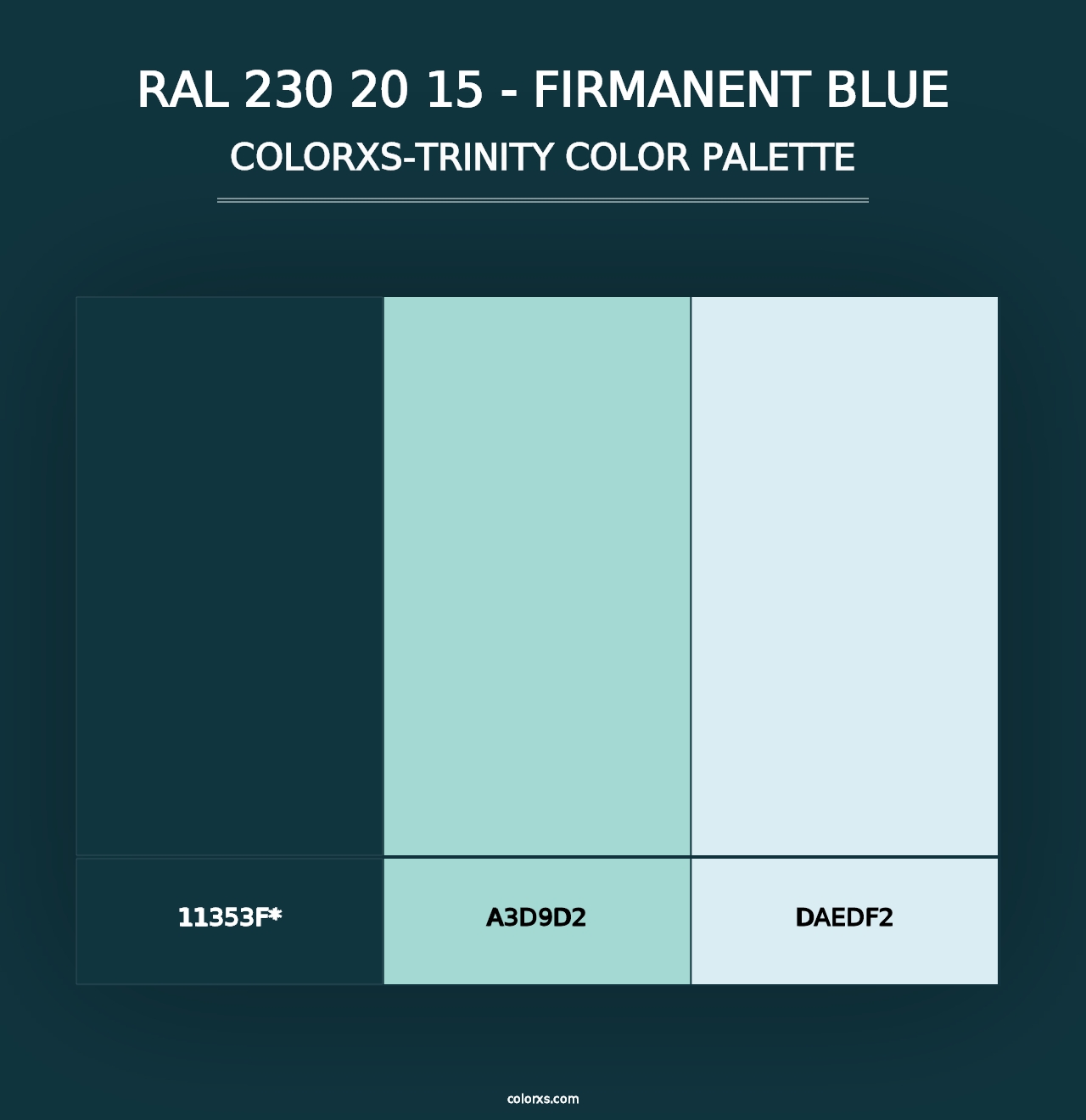 RAL 230 20 15 - Firmanent Blue - Colorxs Trinity Palette