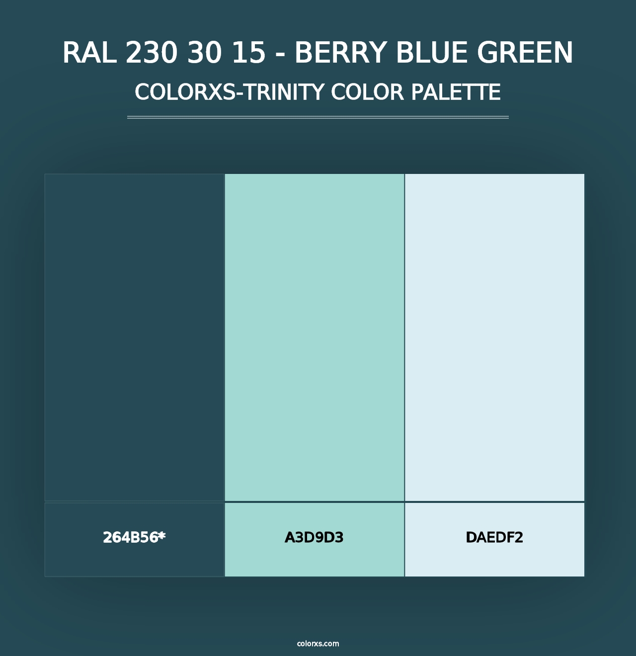 RAL 230 30 15 - Berry Blue Green - Colorxs Trinity Palette