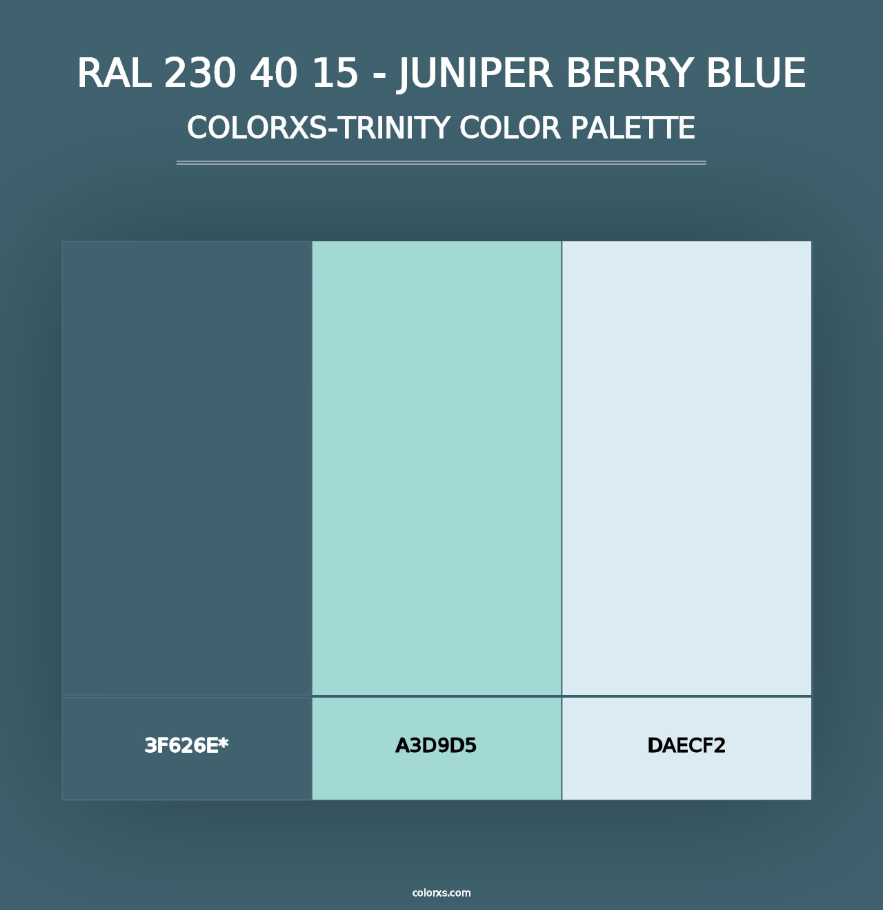 RAL 230 40 15 - Juniper Berry Blue - Colorxs Trinity Palette