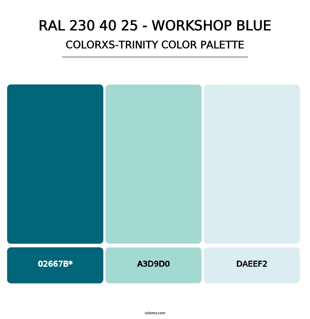 RAL 230 40 25 - Workshop Blue - Colorxs Trinity Palette