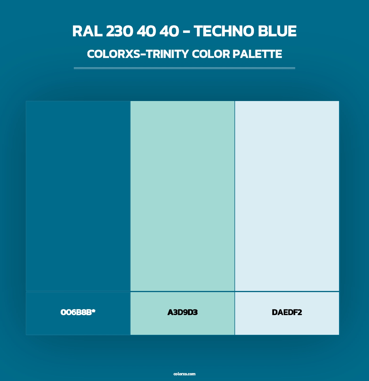 RAL 230 40 40 - Techno Blue - Colorxs Trinity Palette