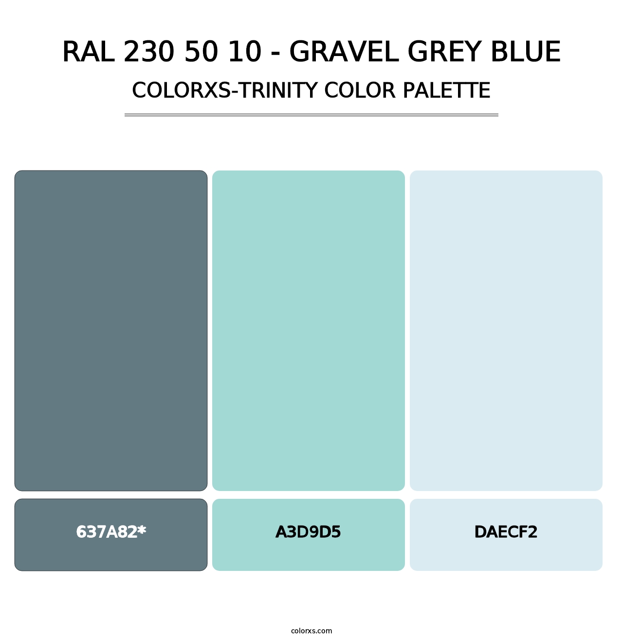 RAL 230 50 10 - Gravel Grey Blue - Colorxs Trinity Palette