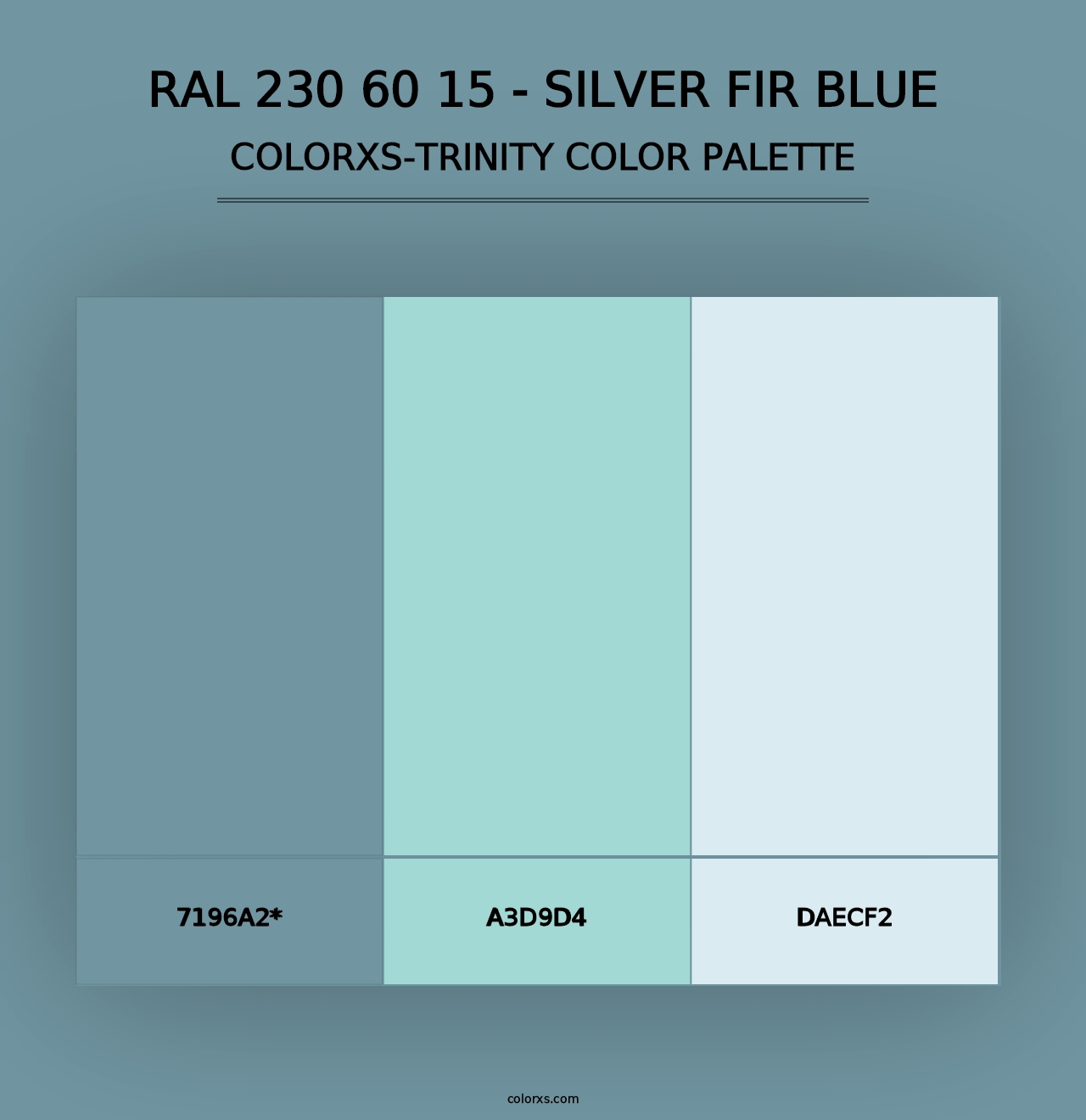 RAL 230 60 15 - Silver Fir Blue - Colorxs Trinity Palette