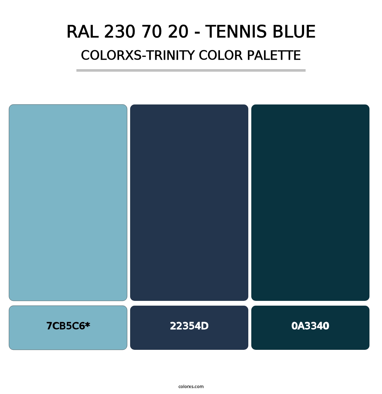 RAL 230 70 20 - Tennis Blue - Colorxs Trinity Palette